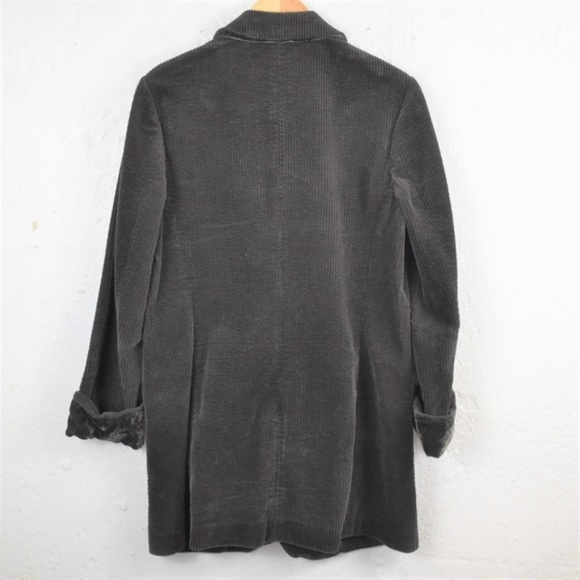 J. Jill Dark Brown Corduroy 3/4 Length Coat Jacket - Picture 2 of 7